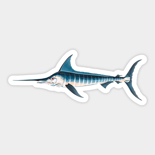 Stripped Marlin Sticker by ArtDary